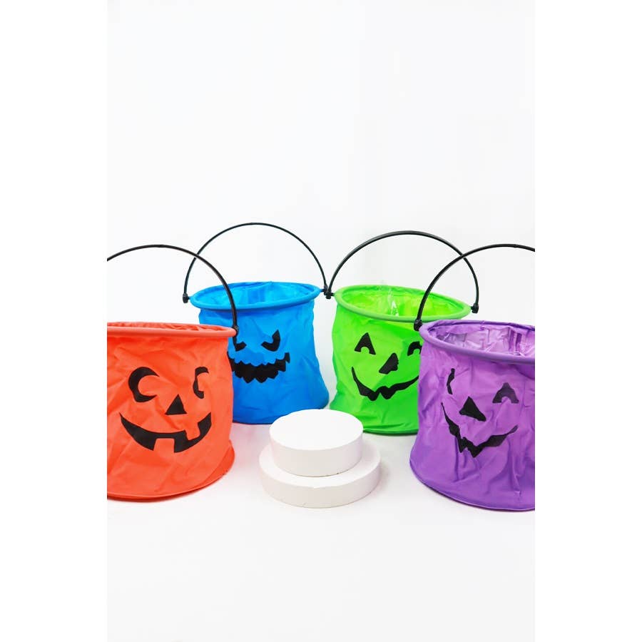 Collapsible Halloween Assorted Color Face Basket