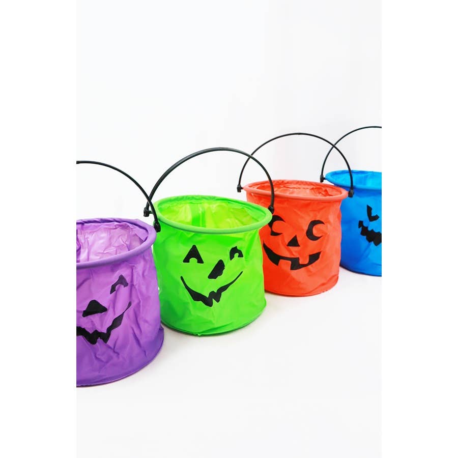 Collapsible Halloween Assorted Color Face Basket