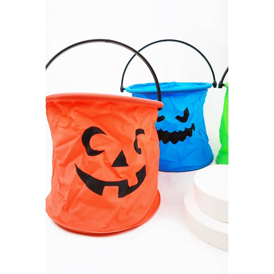 Collapsible Halloween Assorted Color Face Basket