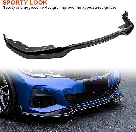 Front Bumper Lip Fit for 2019-2022 BMW G20 G28 M Sport 3 Series Sedan