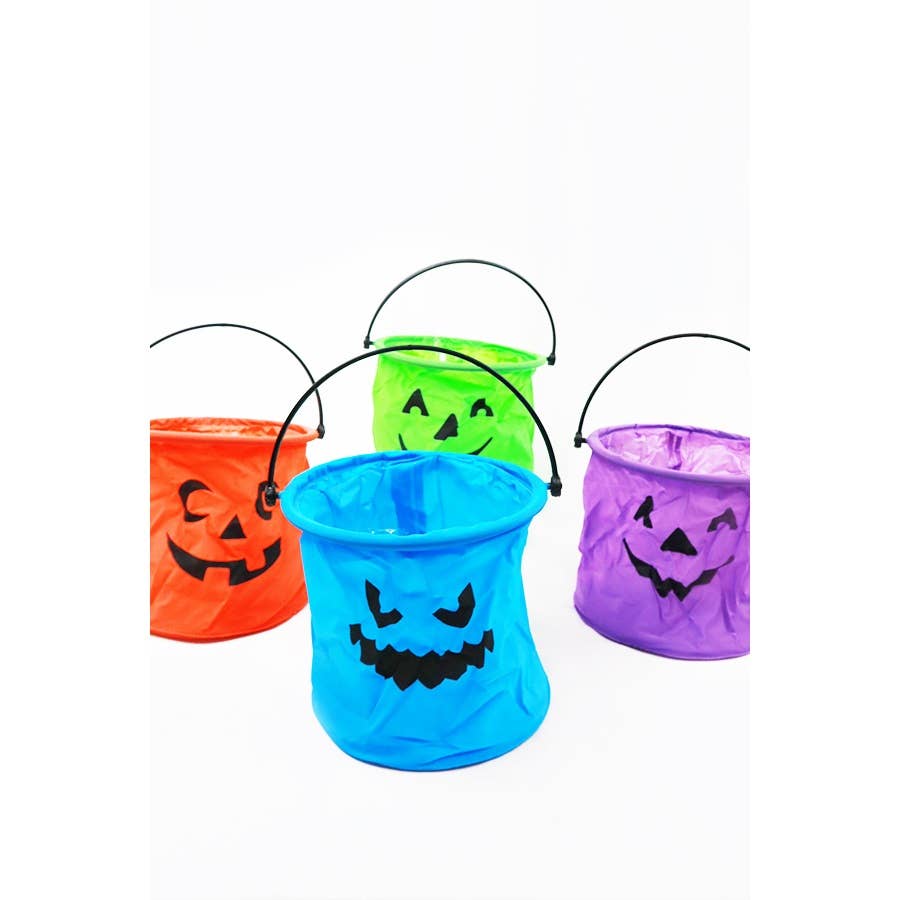 Collapsible Halloween Assorted Color Face Basket