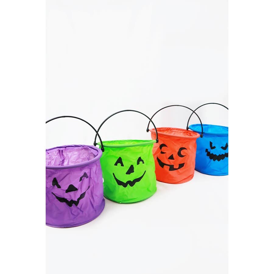 Collapsible Halloween Assorted Color Face Basket