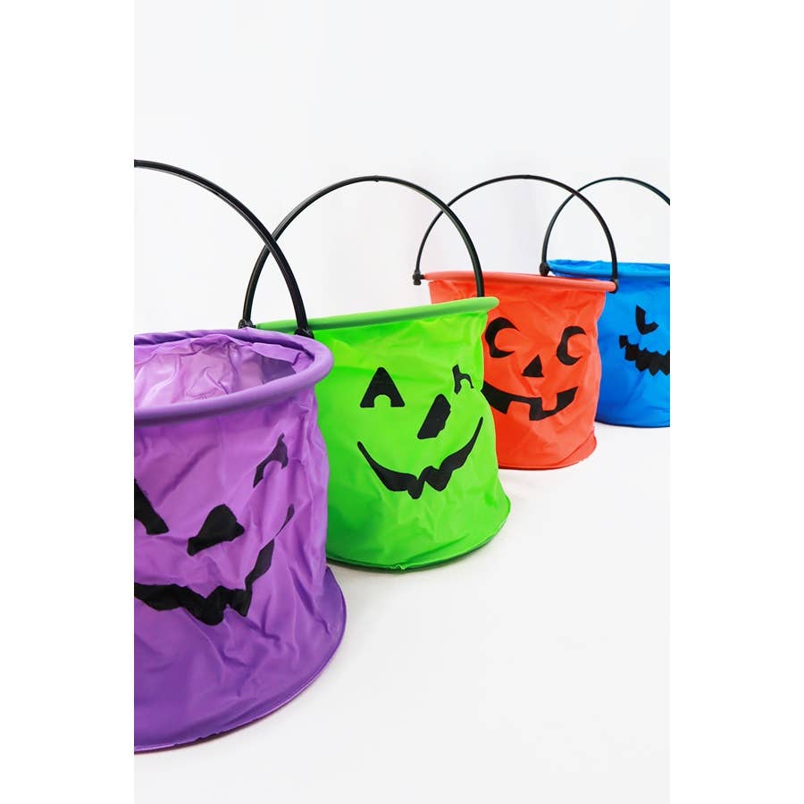 Collapsible Halloween Assorted Color Face Basket